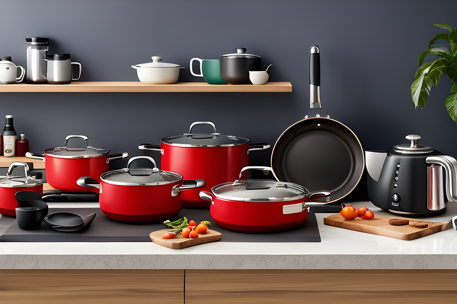 Background of kitchen appliances