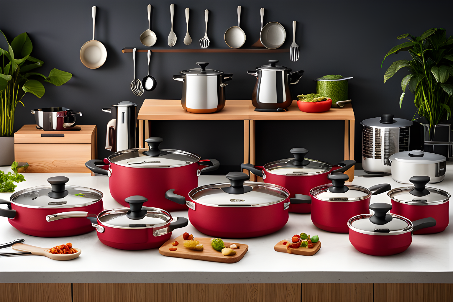 Background of kitchen appliances